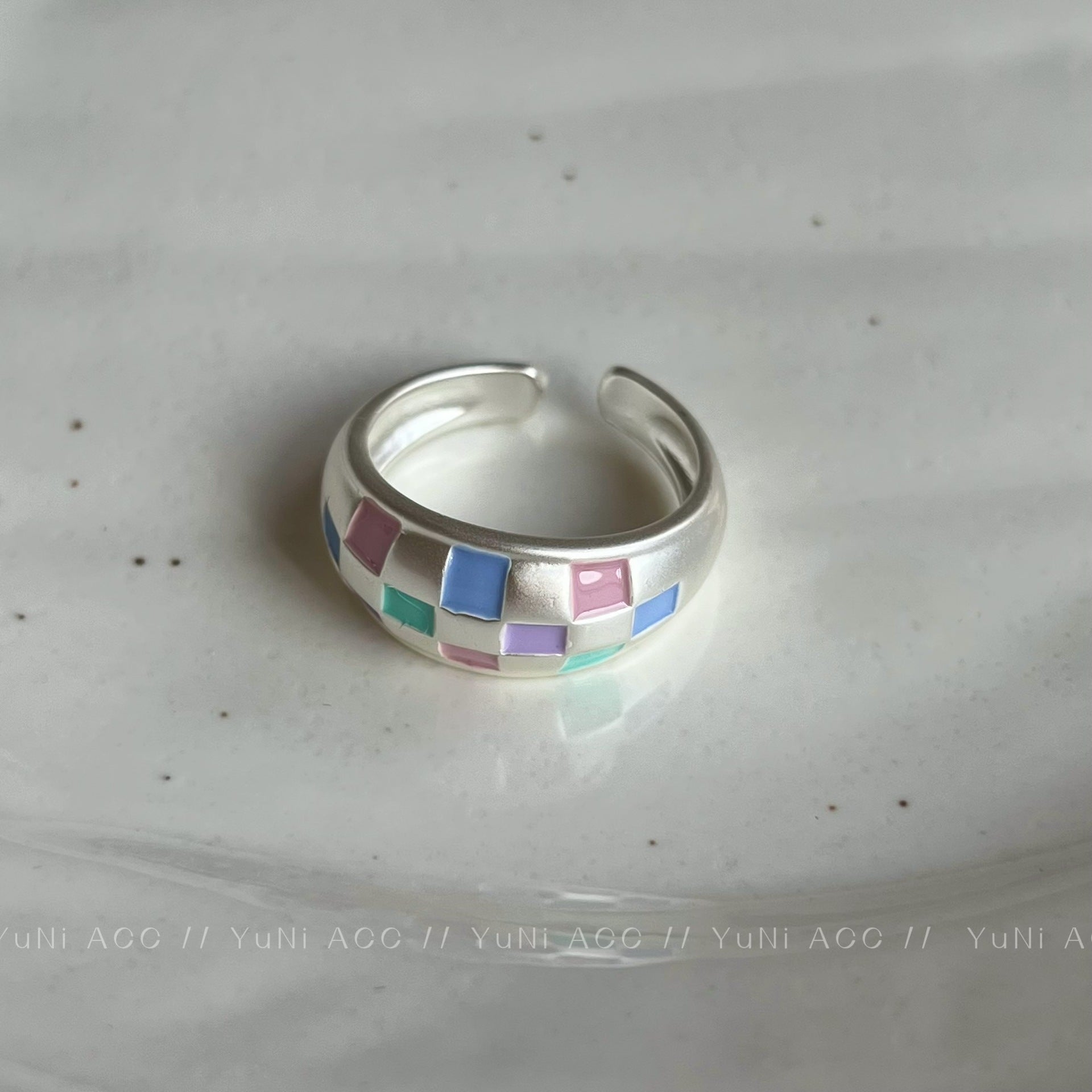 Wholesale Copper Macaron Heart Open Ring